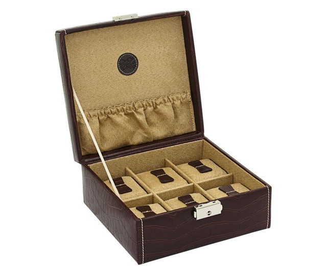 Cutie pentru ceasuri Le Croc, Friedrich|23, material sintetic, maro inchis