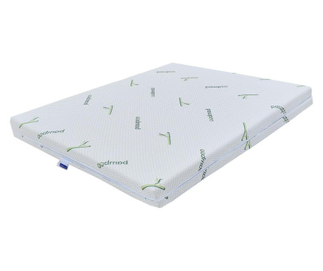 Saltea Memory 6 cm, 15+6, Bio Bamboo, 200x200, Amo Dormire Cu Husa Detasabila  200x200 cm