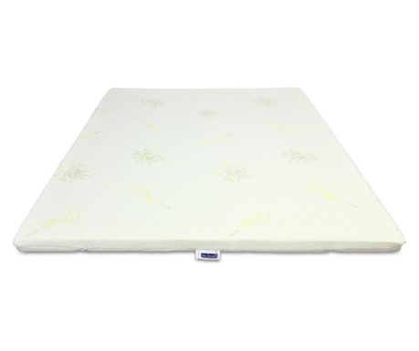 Topper Memory 90x190, Husa Aloe Vera Detasabila, Amo Dormire Aloe 3+3