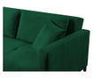 Kauč trosjed na razvlačenje Velvet Dark Green