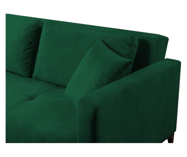 Kauč trosjed na razvlačenje Velvet Dark Green