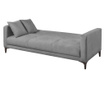 Canapea extensibila 3 locuri Gauge Concept, Velvet Smoked, gri, 80x205x95 cm