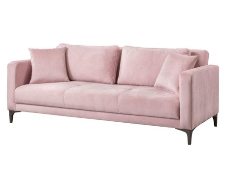 Canapea extensibila 3 locuri Velvet Pink