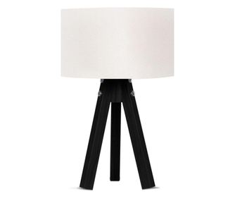 Lampa de masa Squid Lighting, Tripod, structura din MDF, max. 60 W, E27, alb/negru, 45x25x25 cm