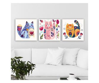 Set 3 slik  30x30 cm