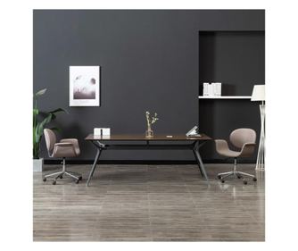 Zakretne kuhinjske stolice, 2 kom., sivo taupe, tekstil