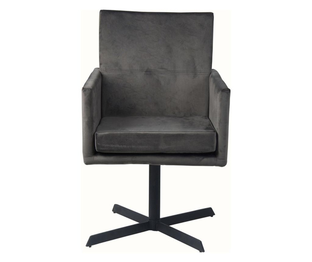 Set 2 scaune Salesfever, gri antracit, 55x55x87 cm
