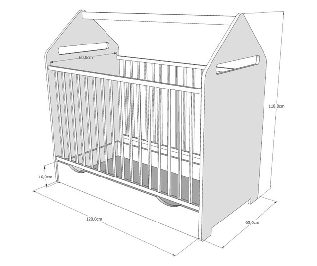 Posteljica za dojenčka  60x120 cm