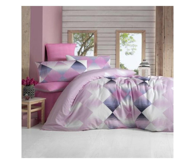 Lenjerie Pat 2pers. - Mally Home – Polycotton Arlequinpink Mally Home, poli-bumbac, 240x220x1 cm