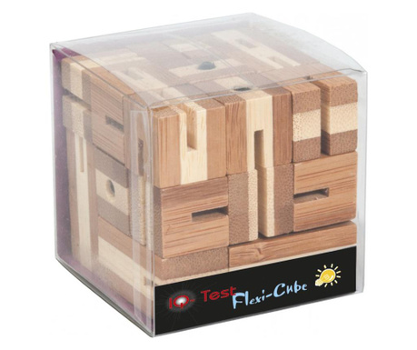 Joc logic puzzle 3D din bambus Flexi-cub 3 Fridolin