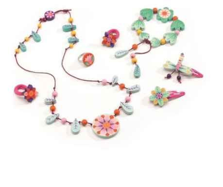 Set bijuterii din lemn florile in paradis Djeco