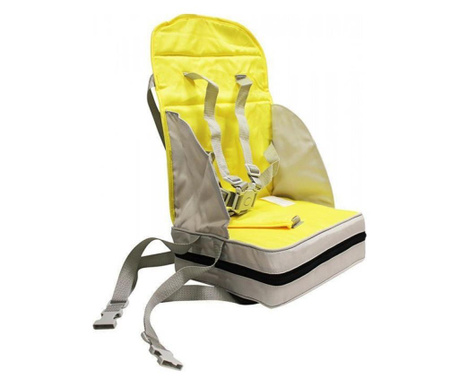 Inaltator scaun de masa portabil si pliabil galben-gri Poupy