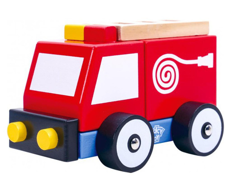 Masina de Pompieri din lemn Tooky Toy