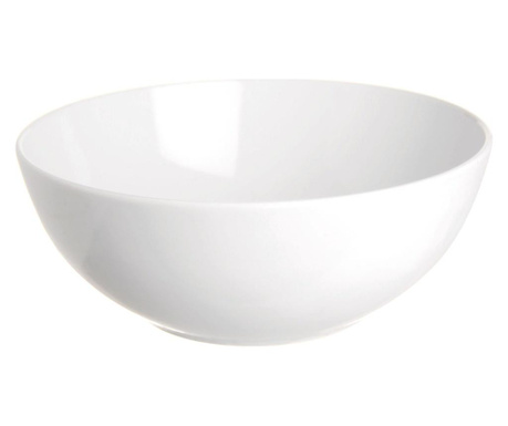 Bol pentru salata Excelsa, Fashion White, ceramica, alb, 23x23x9 cm