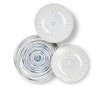 Set de masa 18 piese Excelsa, Hanami, ceramica, alb/albastru