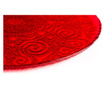 Platou Excelsa, Red Arabesque, sticla centrifugata, rosu, 31x31x2 cm