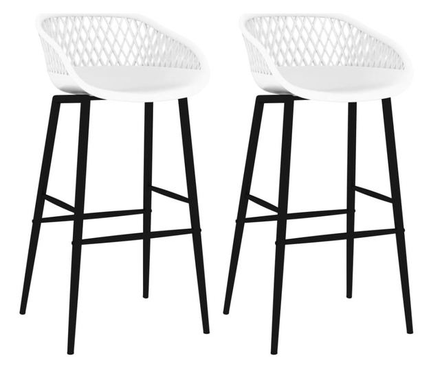 Barski stoli, 2 kosa, beli