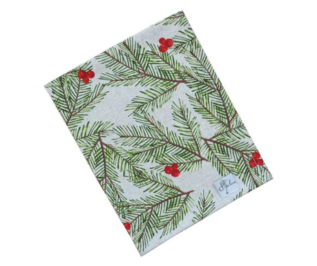 Servet de bucatarie Textile4home, Christmas tree, bumbac, 35x45 cm, verde