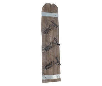 Suport pentru sticle Novita Home, lemn de brad, 19x3x78 cm, maro/gri