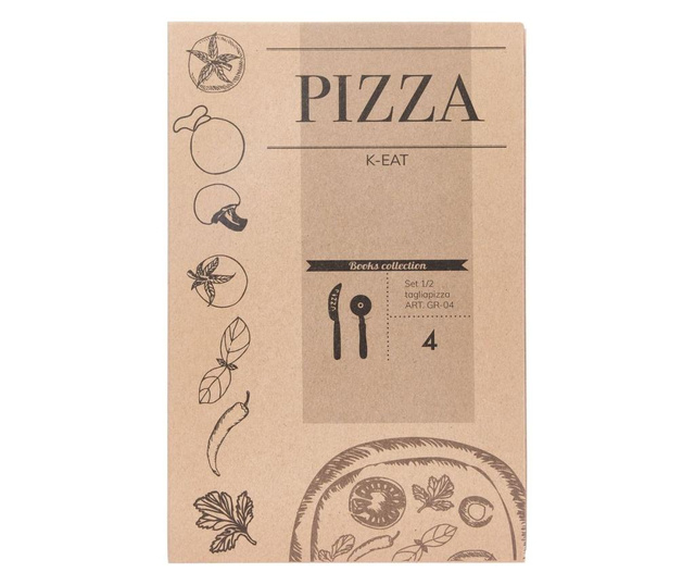 Set cutit si feliator pizza Novita Home, metal