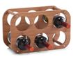 Suport sticle vin Zeller, bambus, 36x16x24 cm