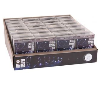 Instalatie 80 LED, fir argintiu