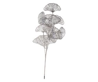 Creanga artificiala, frunze Ginko, argintiu Decodepot, plastic, 20x3x90 cm, argintiu