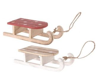 Szánkó dísz akasztóval, 21,5 cm