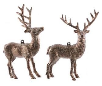Figurina, ren cu agatatoare, bronz, 14 cm