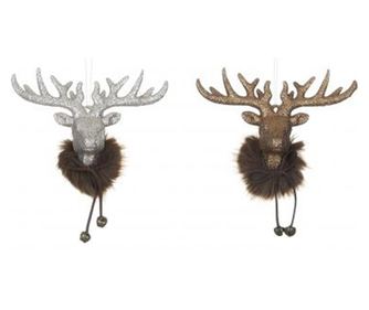 Ornament cap ren, maro, 6x2.5x4.5 cm