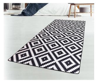 Covor Chilai, 150x300 cm, negru/alb