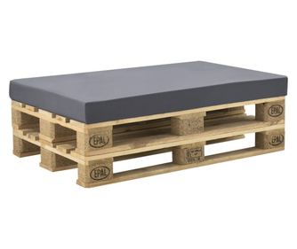 Perna Decorativa/burete Cu Husa Pentru Mobilier Paleti Htsk-2206, 120 X 80 X 10 Cm, 67% Pvc / 33% Polietilena, Gri Inchis