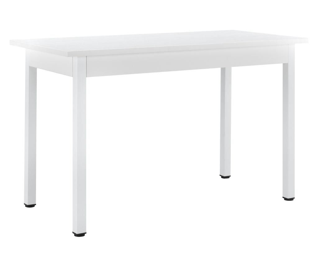 Livoli Table for 4 People, 120 X 60 X 75 Cm, Steel/MDF Veneered, White