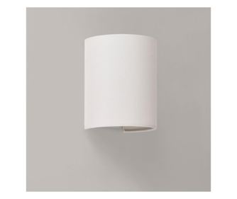 Lampa De Perete Noki, 1 X E27 Max 60w, 20 X 175 X 13 Cm, Textil, Semicerc, Alb En.casa