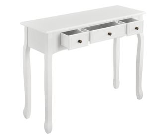 Masa Consola Barok, 78 X 100 X 35 Cm, Mdf/lemn/metal, 5/3kg, Alb
