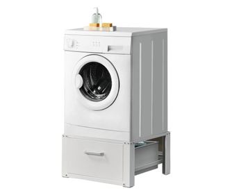 Suport Pentru Masina De Spalat Standard Aawr-8002, 63 X 54 X 31 Cm, Otel/aluminiu, 150 Kg, Alb, Cu Sertar Depozitare