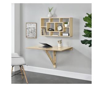 Raft De Perete Design, 85 X 47,5 X 16 Cm, Lemn/melamina, Culoarea Lemnului