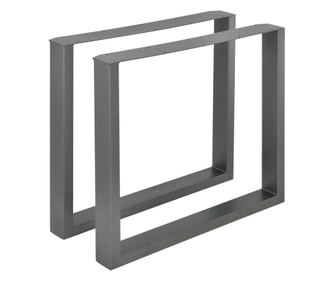 Set 2 Bucati Picioare Masa/mobilier Model 4, 80 X 72 Cm, Metal, Gri Metal