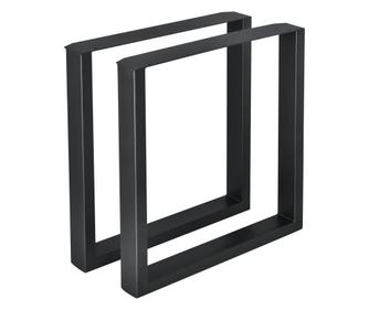 Set 2 Bucati Picioare Masa/mobilier Model 1, 70 X 72 Cm, Metal, Negru