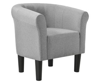 [en.casa] fotel kagylófotel 70x70x58 cm szövet világosszürke