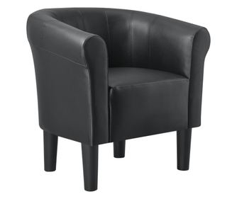 [en.casa] fotel kagylófotel 70x70x58 cm műbőr fekete