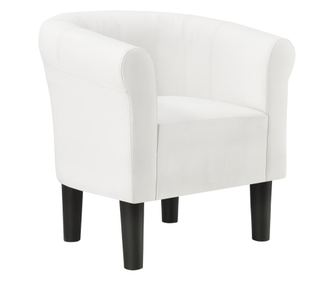 [en.casa] fotel kagylófotel 70x70x58 cm műbőr fehér