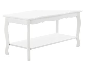 Masuta Cafea Shabby Chic, 87,5 X 40 X 42 Cm, Mdf/brad, Alb Lacuit