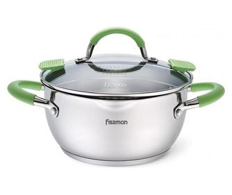 Fissman Charlotte Κατσαρόλα, 24x12.5cm, 4.7 L, Ασημί/Πράσινο, Ατσάλι