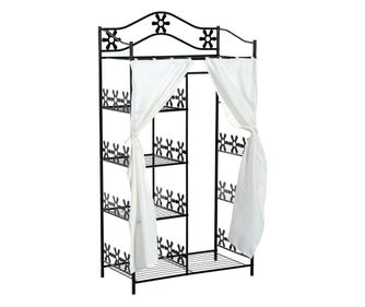 Homcom Dulap Haine In Fier, Negru, 84x42x159cm