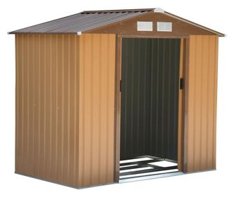 Outsunny Cabina Dulap Pentru Gradina Pentru Ustensile Din Lamiera De Otel, 213x127x185cm