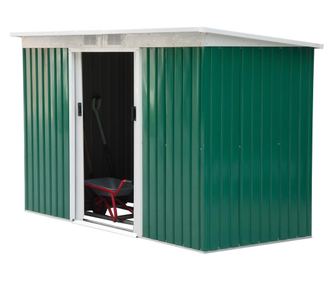 Outsunny Casuta Pentru Unelte De Gradina Verde In Iron Din Fier 277x130x173cm