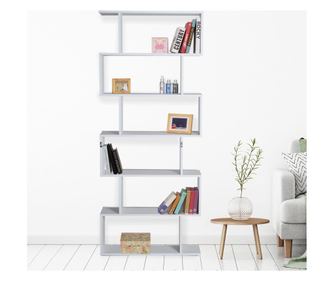 Homcom Librarie De Design Modern Rafturi Alb, 80x23x192cm