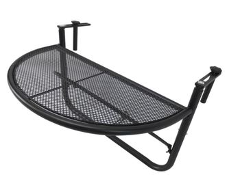 Outsunny Masuta Suspendata Balcon, Reglabila In Inaltime, Fier, Negru, 60x45x50cm