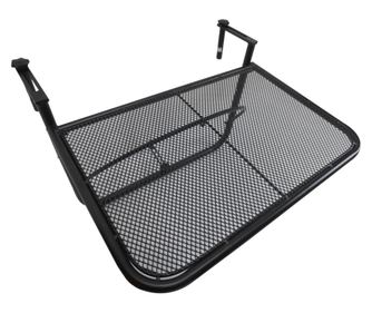 Outsunny Masuta De Balcon Suspendabila Brate Si Raft Reglabile, Negru 60 X 56.5 X 45 Cm